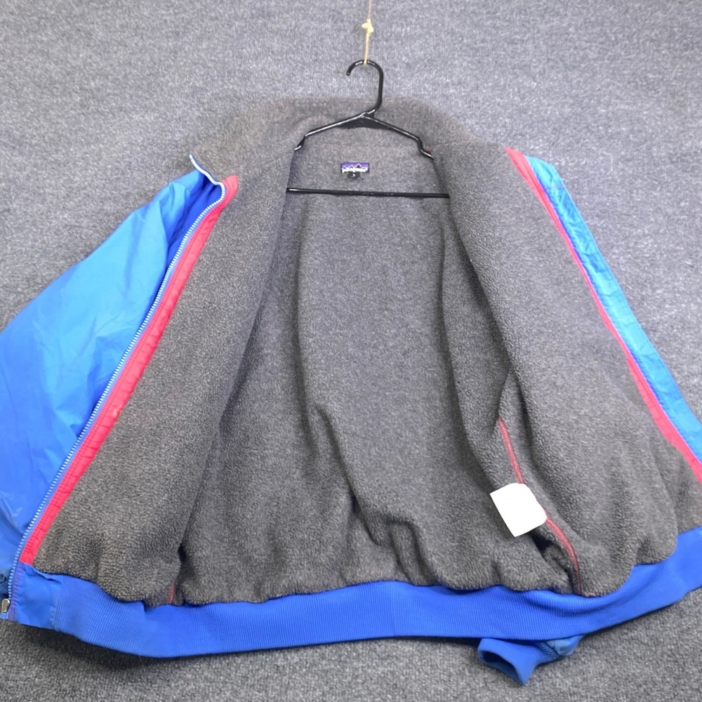 Patagonia Shelled Synchilla Jacket Mens L Blue Fleece Lined USA Style 28121 90s - Picture 9 of 13